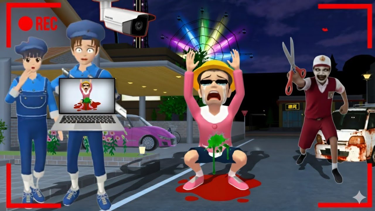 YUTA MIO PANIK CCTV Merekam HANTU ANAK SEKOLAH SUN4T BOCIL YAKUZA PINK😱 #sakuraschoolsimulator