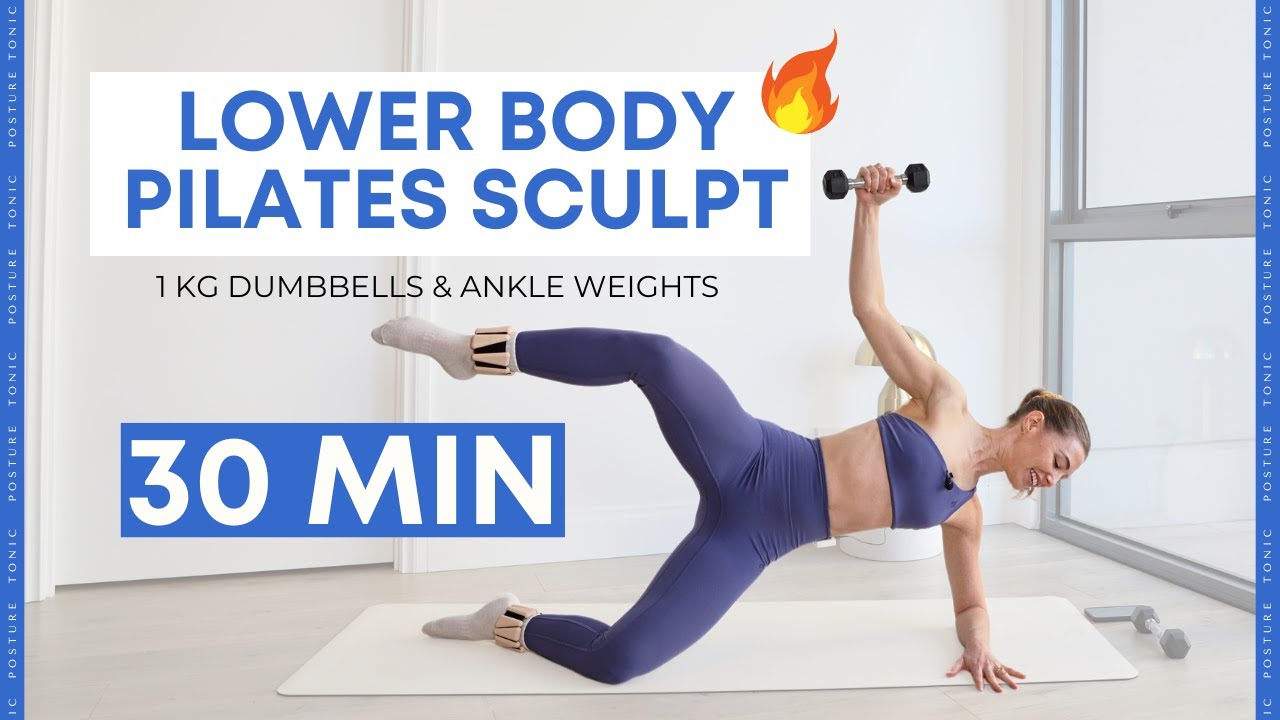 Sculpt Your Lower Body: Pilates Workout with Weights 30 MIN