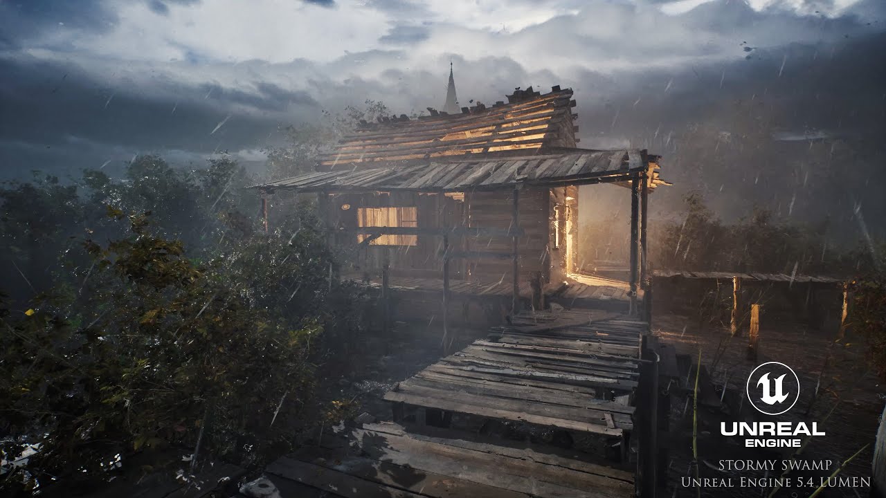 Stormy Swamp Unreal Engine 5.4 Lumen Nanite