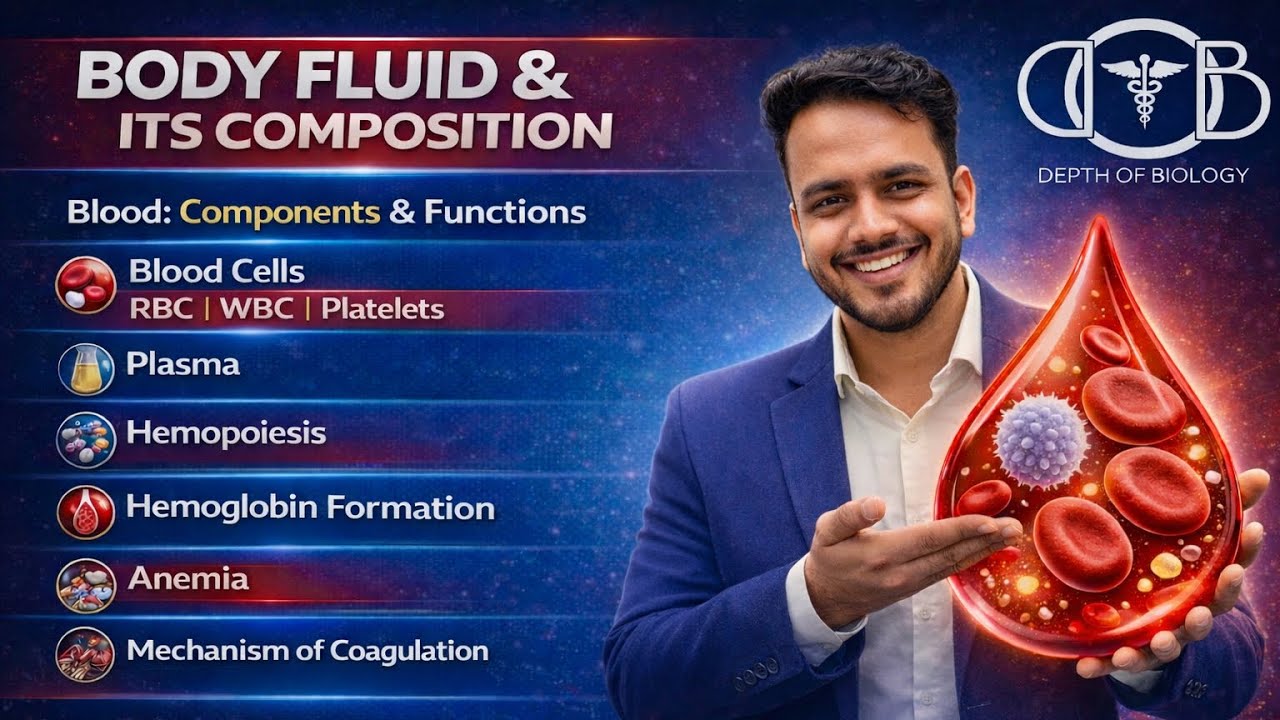 Body Fluid | Blood composition & Function | Hemopoiesis | Formation of Hb | Mechanism of Coagulation