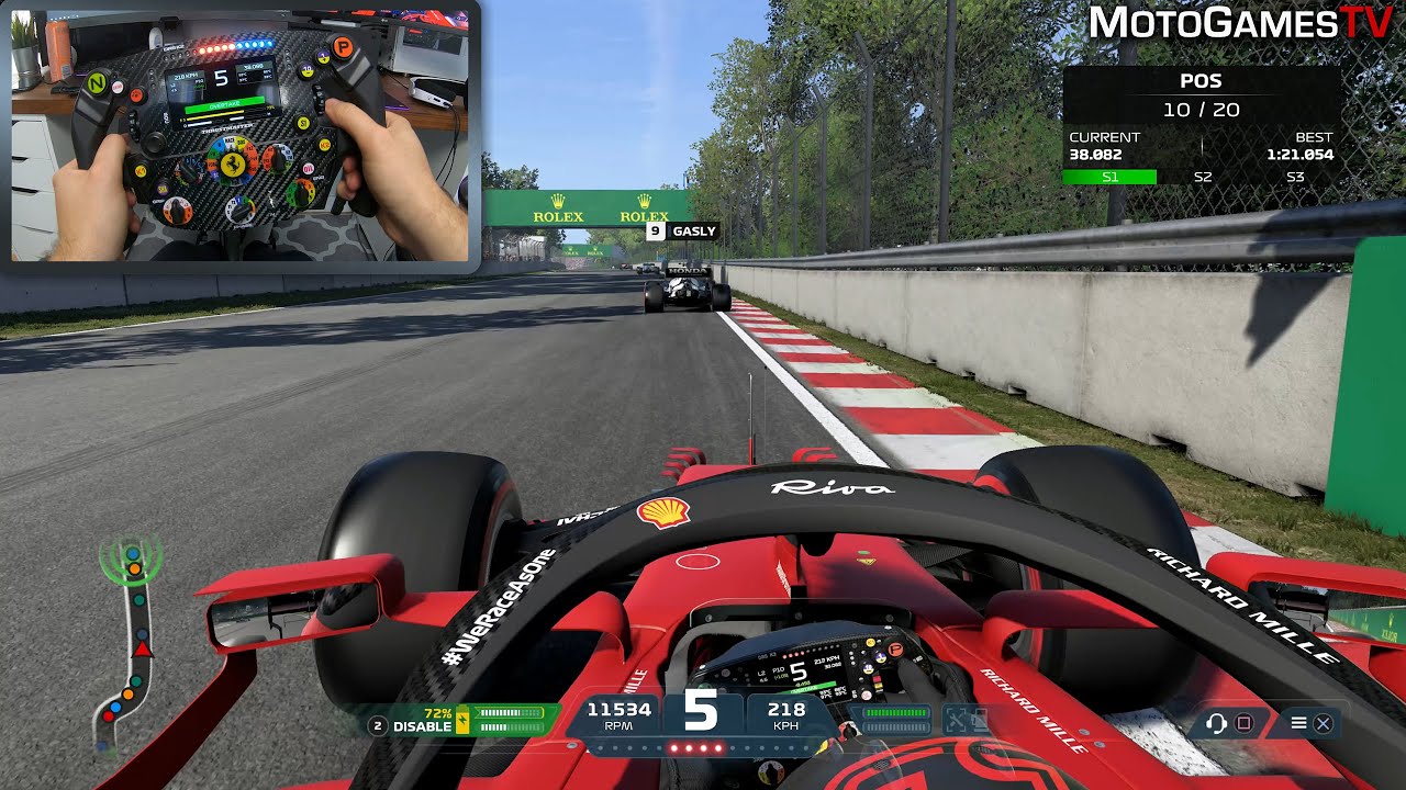F1 2021 PS5 Gameplay with Thrustmaster SF1000 Wheel Add-On