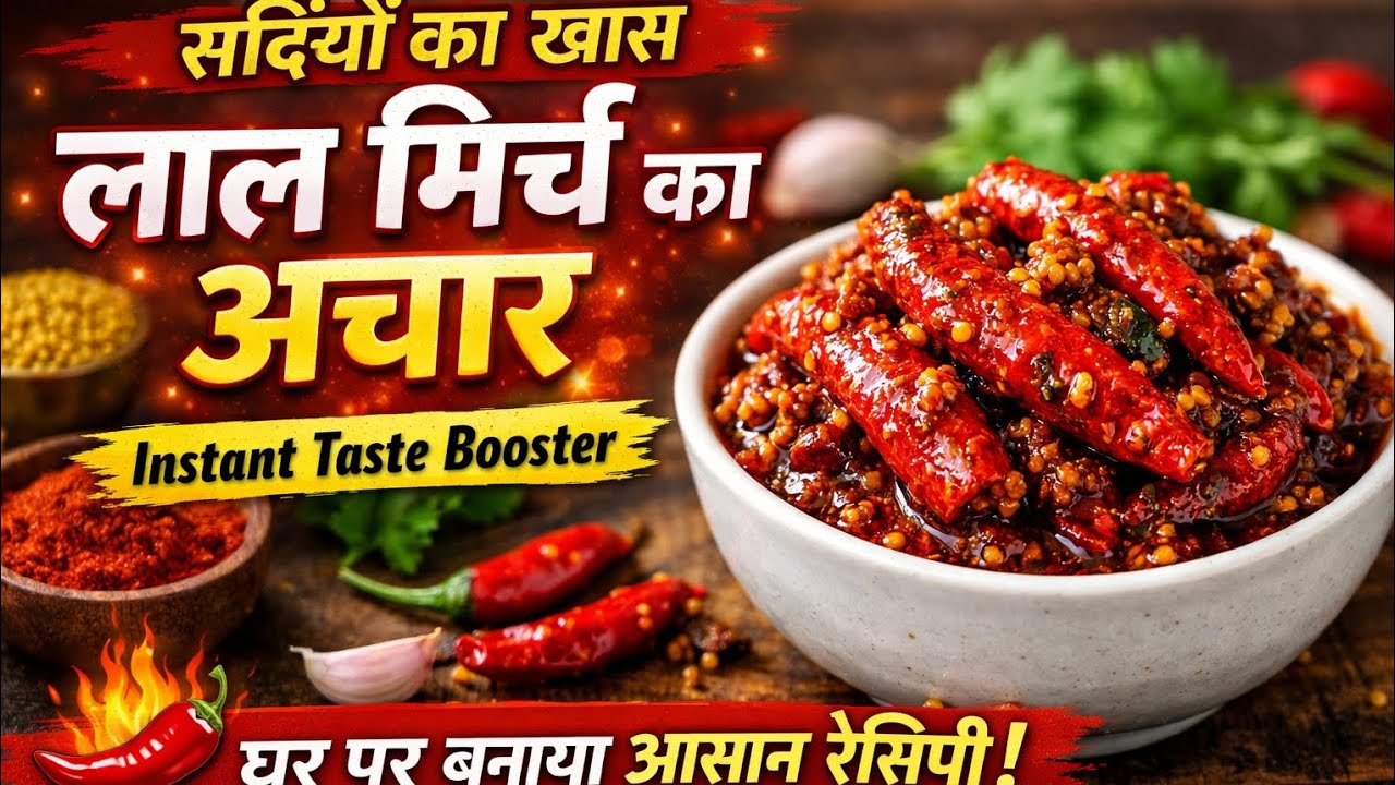सर्दियों का खास लाल मिर्च का अचार | 1 साल तक खराब न होने वाला अचार @GulgulKitchen-v1c #lalmirchachar
