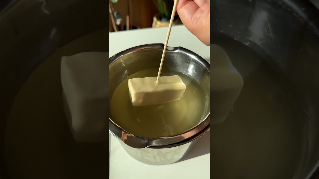 Making a Wax Covered Butter Stick for Butter Candle ₊˚⊹ ᰔ