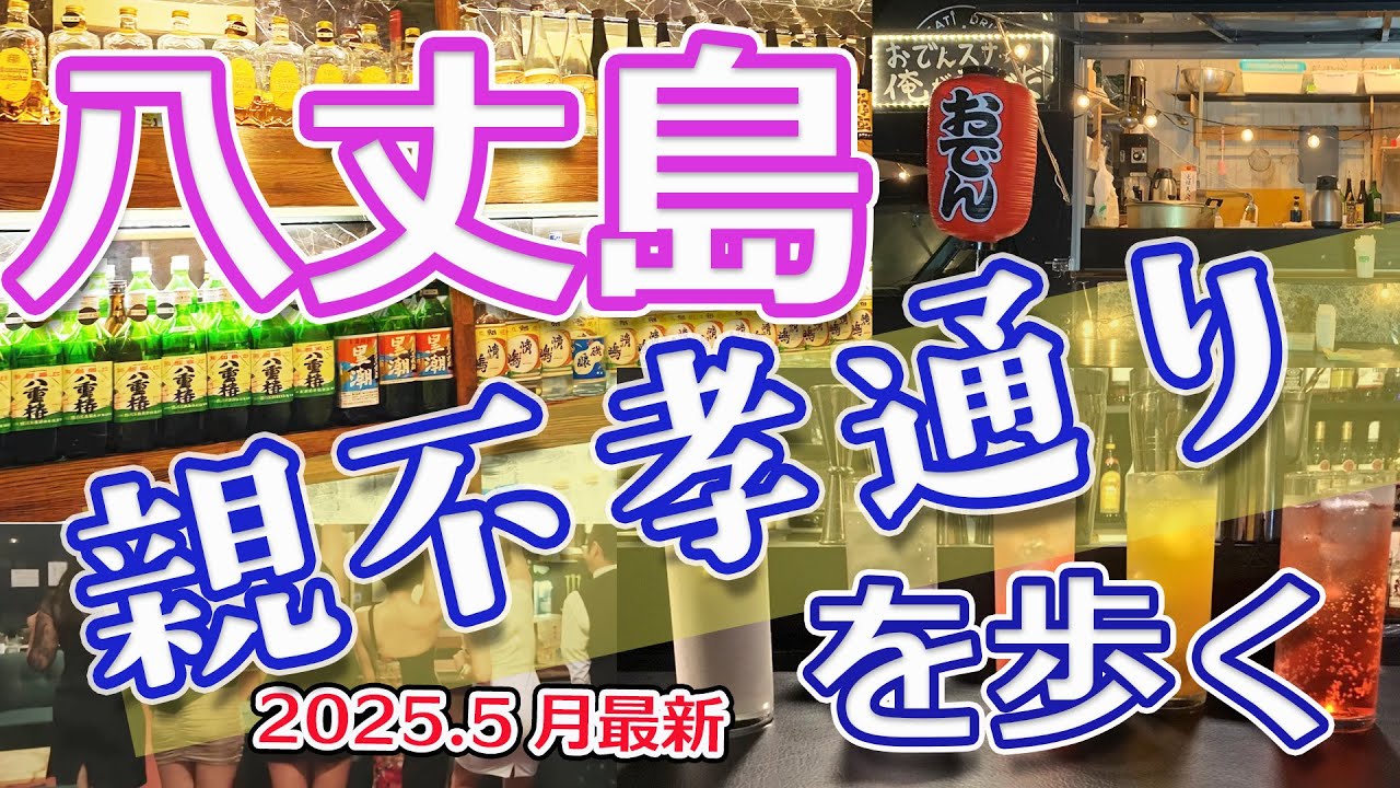【５分でわかる】八丈島親不孝通り街歩き。ナイトスポットとしては伊豆諸島・小笠原諸島随一。ホテルへ歩いて帰れる？おすすめの店は？キャバクラ・ガールズバー？2025年最新映像。