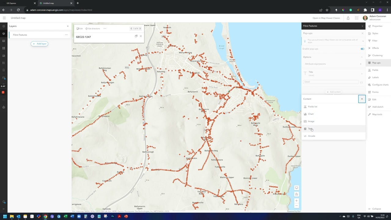 Editing PopUp Styles in the ArcGIS Online Map Viewer