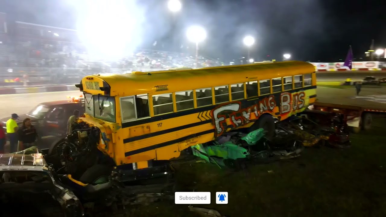 07/08/2023 | Rockford Speedway - School Bus Jump Stunt
