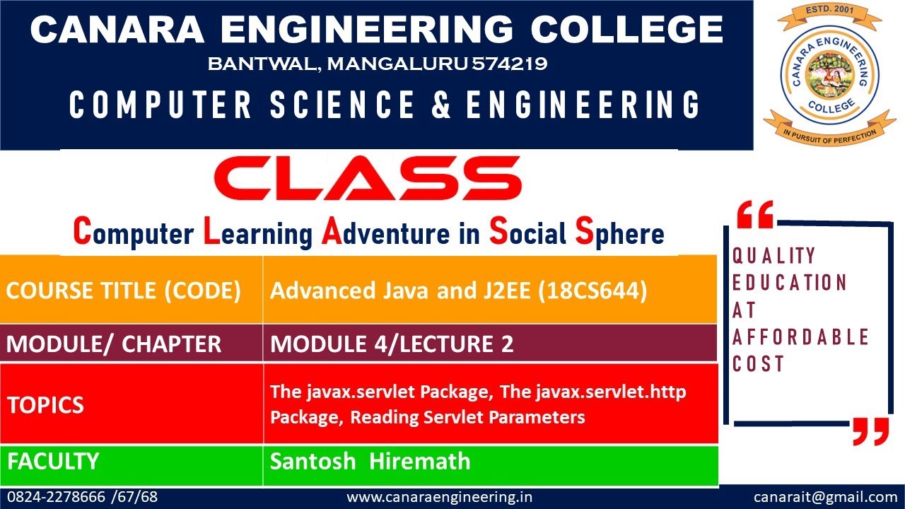 VTU Advanced java & J2EE (18CS644) [Servlet and JSP] (M4 L2)