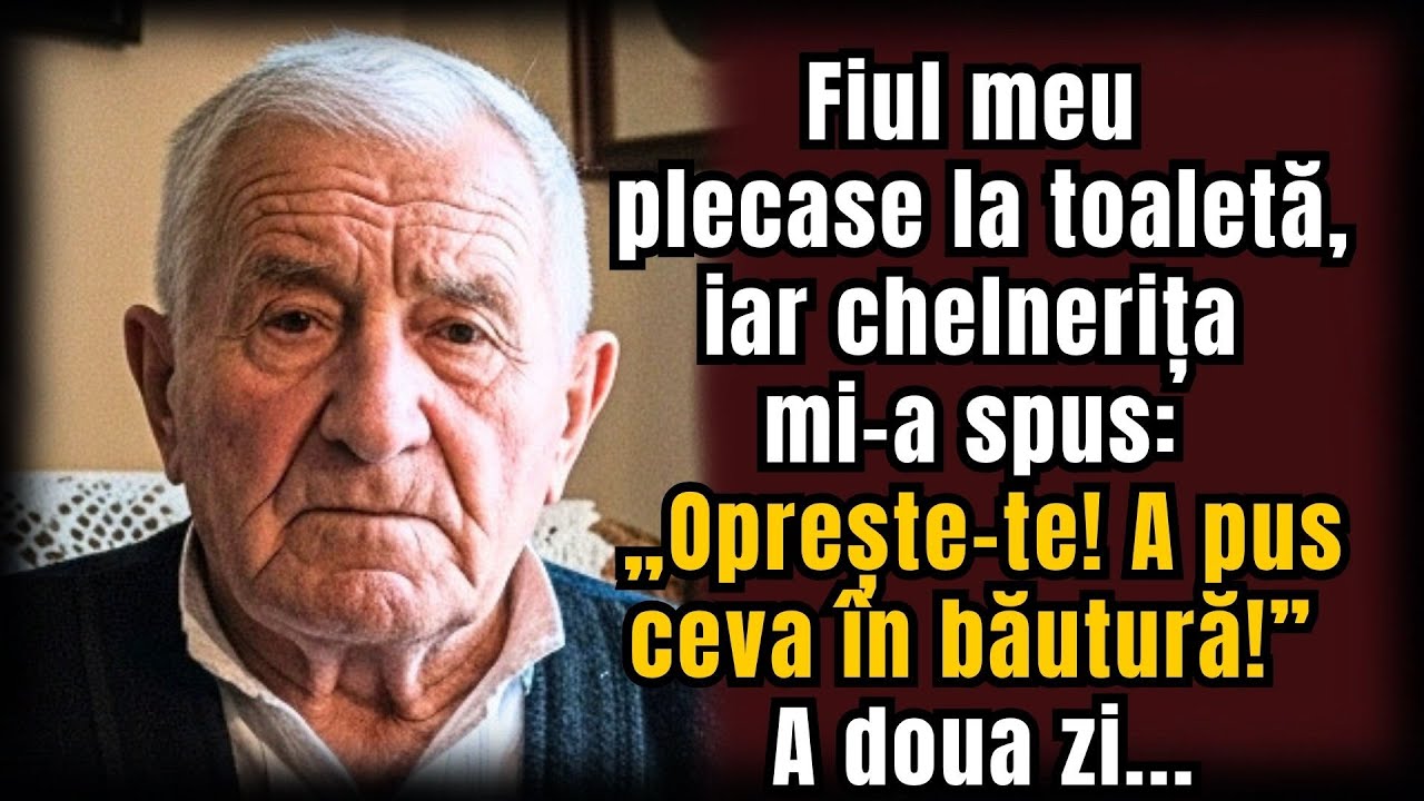 Fiul meu plecase la toaletă, iar chelnerița mi-a spus: „Oprește-te! A pus ceva în băutură!” A doua z