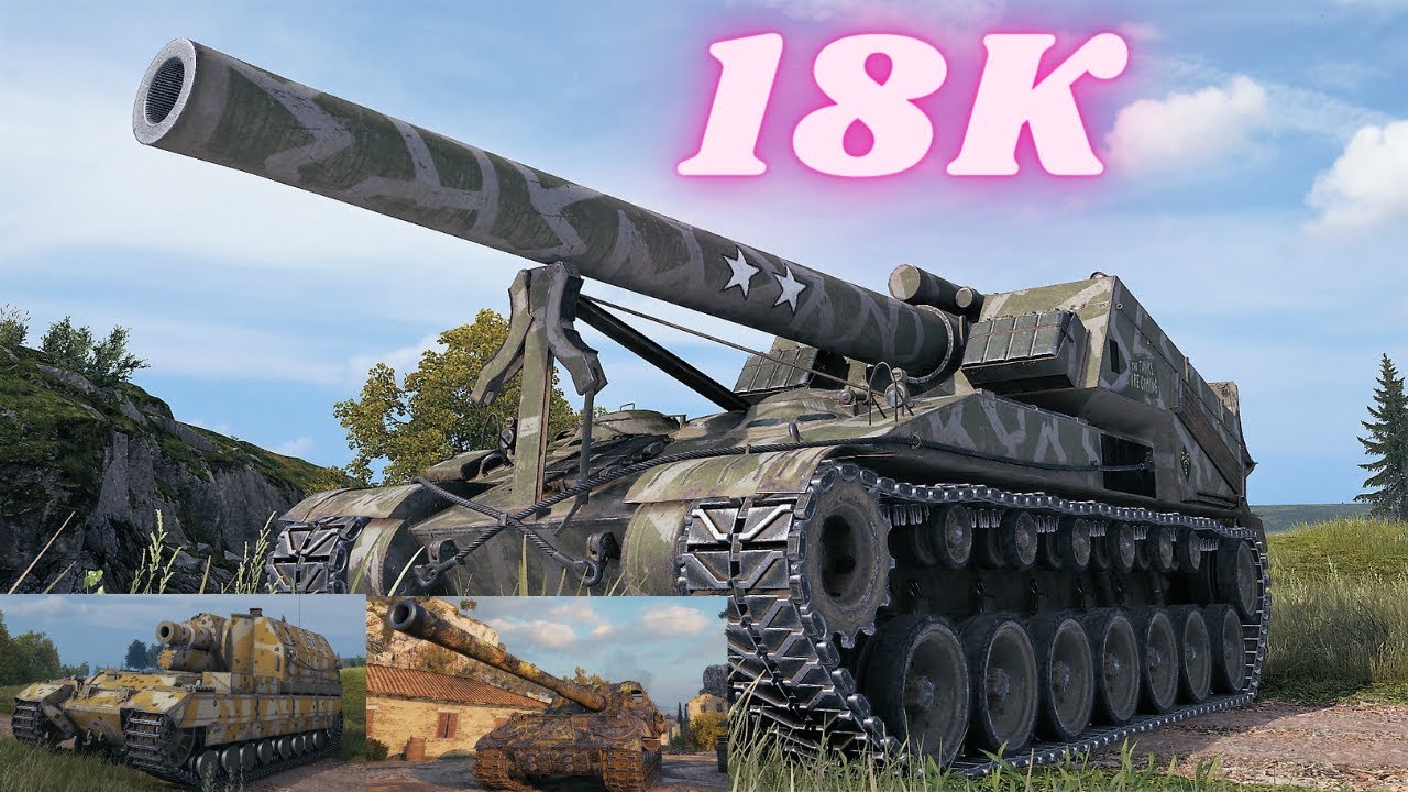 Artillery 18K Damage with Obj 261,Conqueror GC,T92 HMC   World of Tanks , WoT Replays tank game
