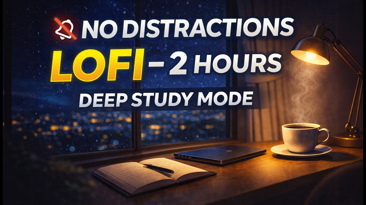 Silent Focus Lofi – 2 Hours Study Music Without Distractions 📚 | Deep Focus & Concentration