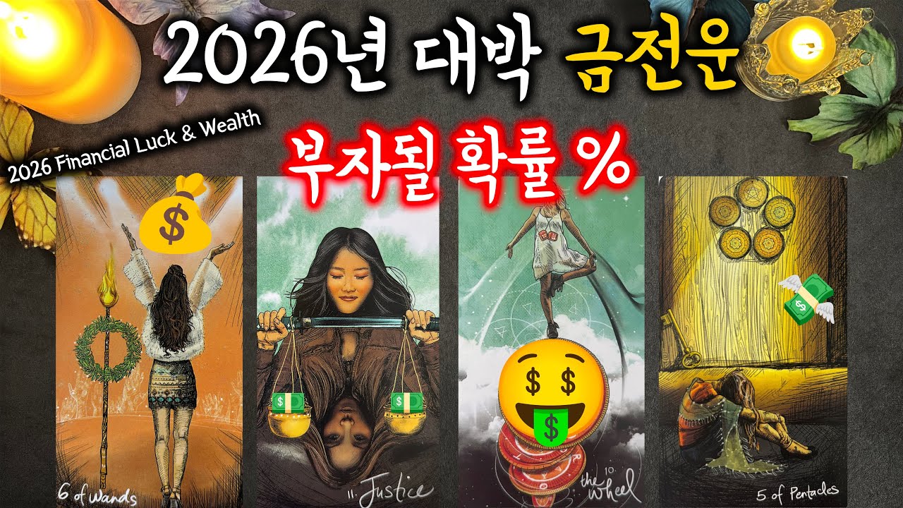 2026년, 나에게 쏟아질 돈복과 행운! 💰 금전운/성공운/횡재수 (성공 확률 %) | 2026 Financial Luck & Wealth
