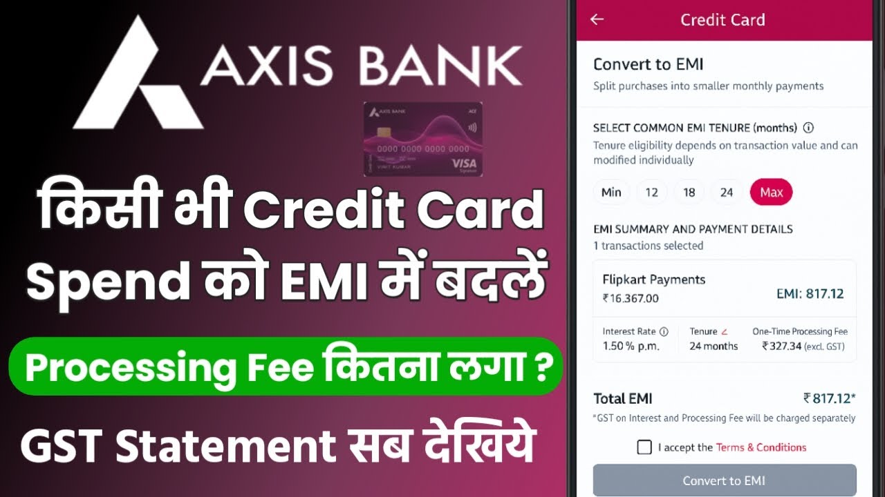 How to Convert Axis Credit Card Spends to EMI | Axis Bank EMI on Credit Card 2025