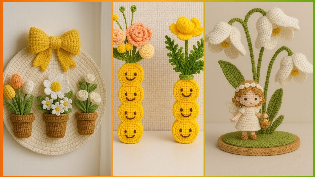 New Wall Decorative Crochet Art Work/Crochet Home Decor Ideas