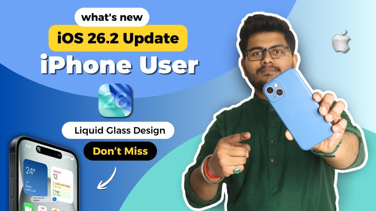 iPhone iOS 26.2 Update Features | How To Update Your iPhone To iOS 26 | Liquid Glass iPhone