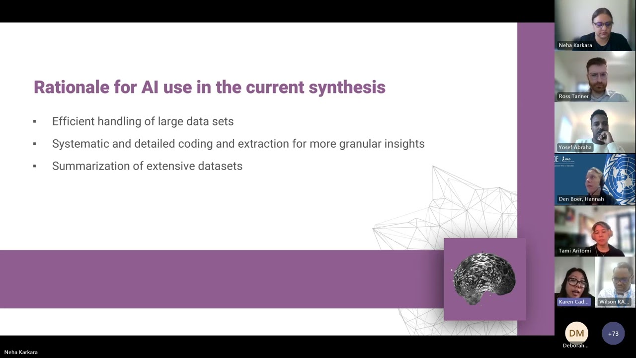 Use of AI and Machine Learning for Evaluation Synthesis