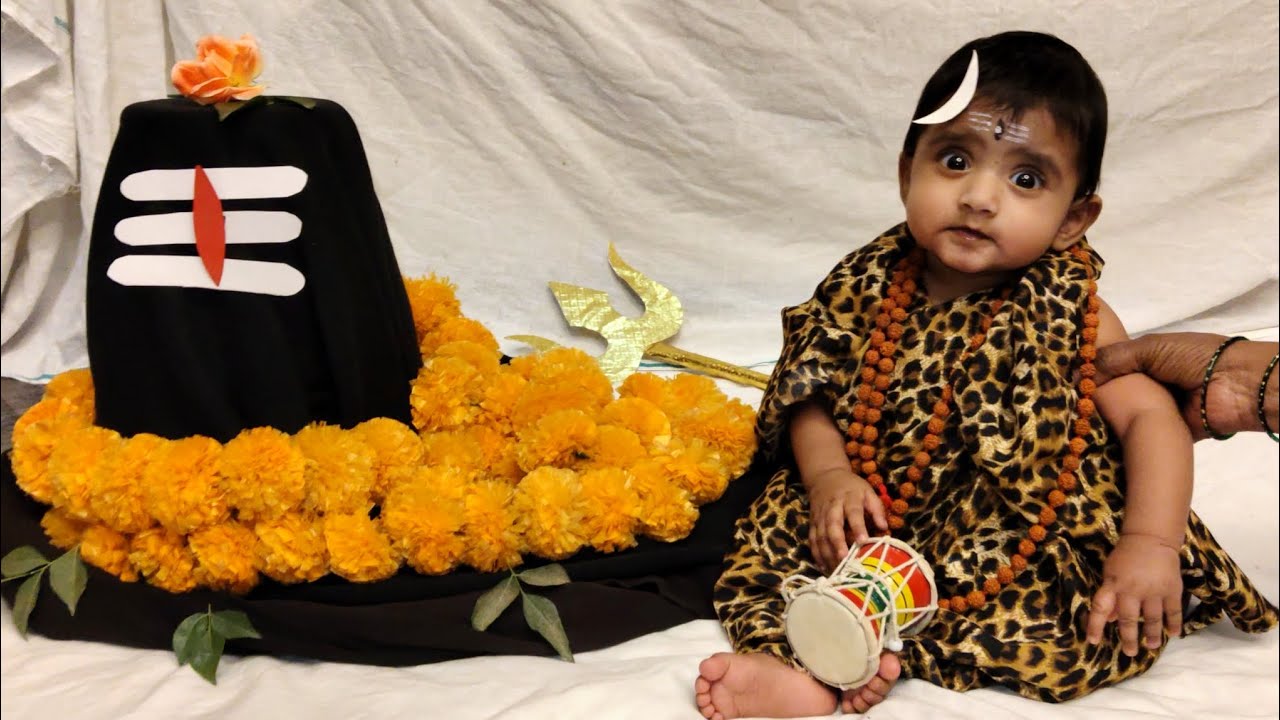 Shivratri theme baby photoshoot| shiva theme baby photoshoot idea| sawan baby photoshoot #lordshiva