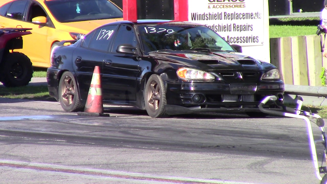 5spd Turbo LX9 Grand Am GT at the drag strip!