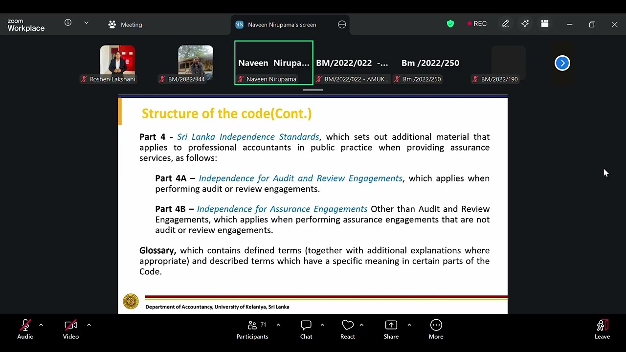 Advanced Audit   Week 05 Part I