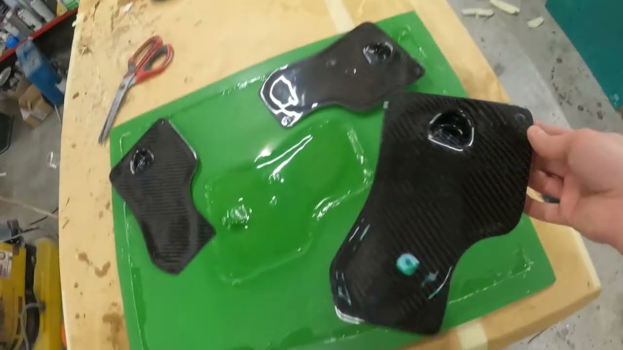 quick and Easy Carbon fiber resin infusion epoxy RGV 250 VJ23 airbox part.