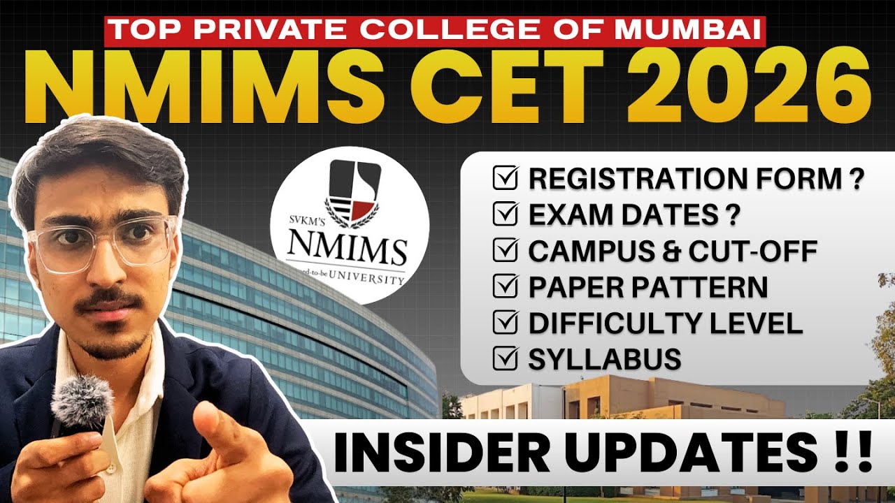 NMIMS CET 2026 | Registration Form and Exam Dates | Paper Pattern Syllabus Cutoff | MHT CET 2026