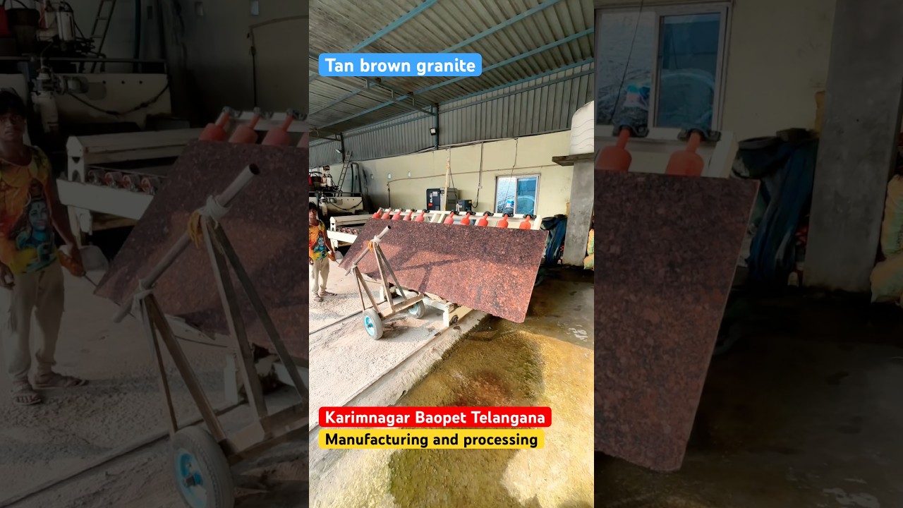 Manufacturing and processing tan brown granite Karimnagar Telangana Baopet 