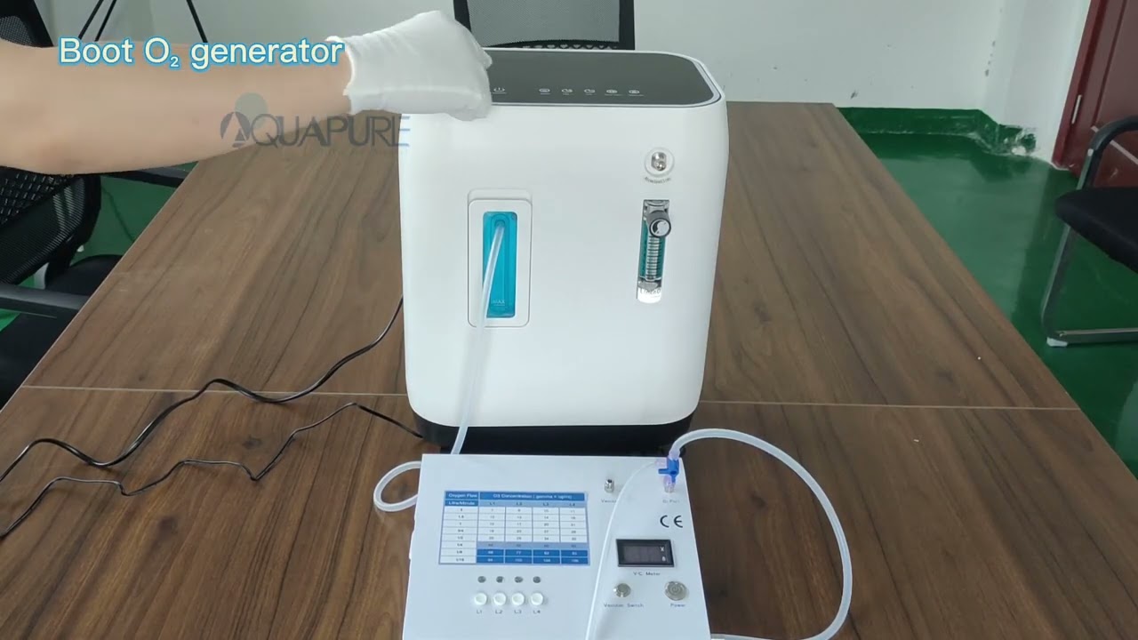 AOT-MD-500A Ozone generator working with oxygen generator demonstration video