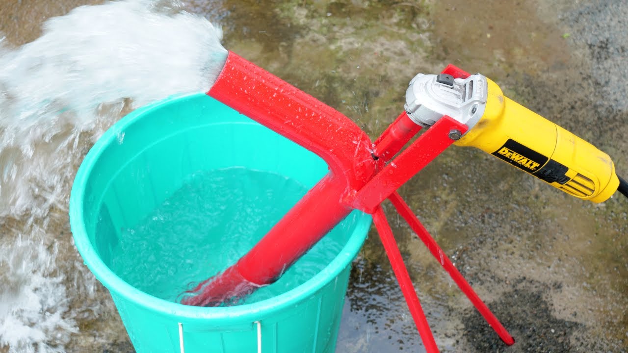 Angle Grinder HACK - How To Make A Powerful Water Pump | DIY