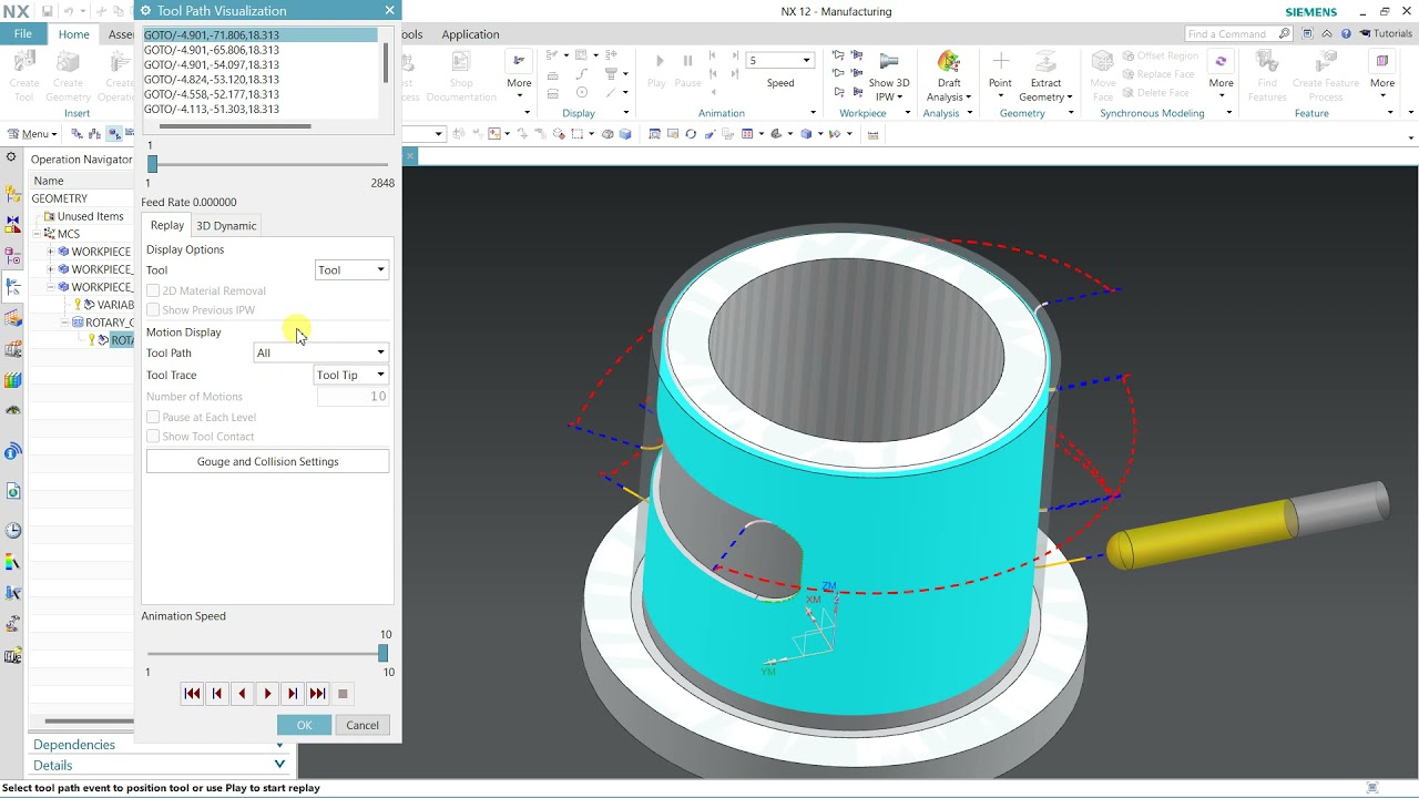 #NX CAM #Rotary MILL