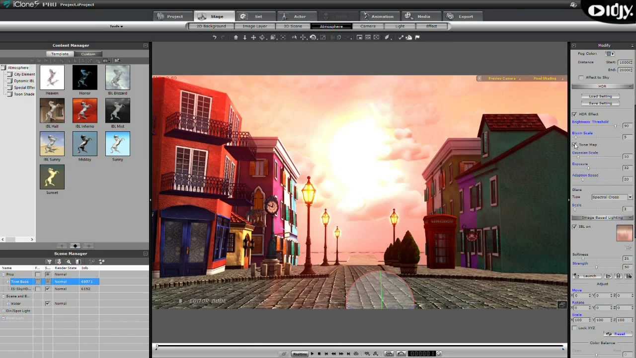 iClone 5 Tutorial - How to create Atmosphere with SkyDome ?