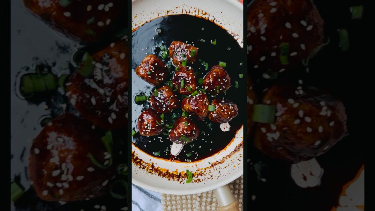 Gochujang Chicken Meatballs 🇰🇷 #korean #koreanfood #recipe #food #gochujang