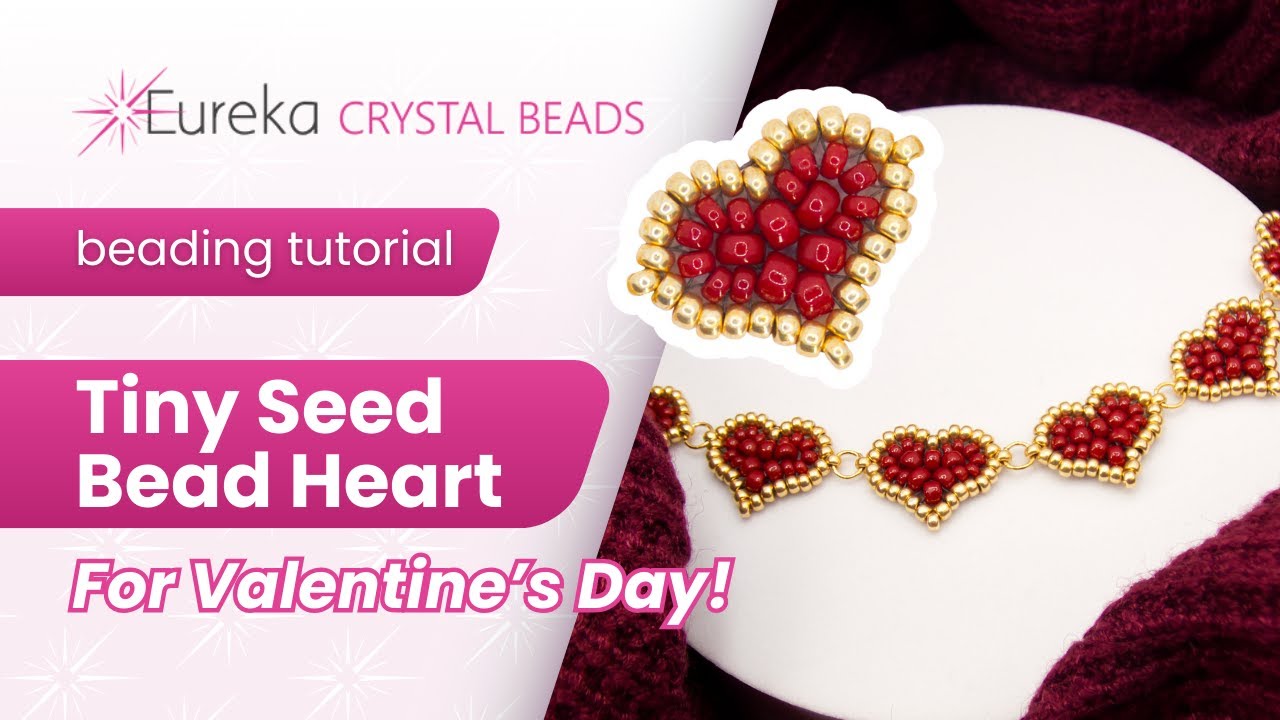 &hearts;️ Valentine's Day Tiny Seed Bead Heart &hearts;️ Free Beginner-Friendly Beading Tutorial &hearts;️