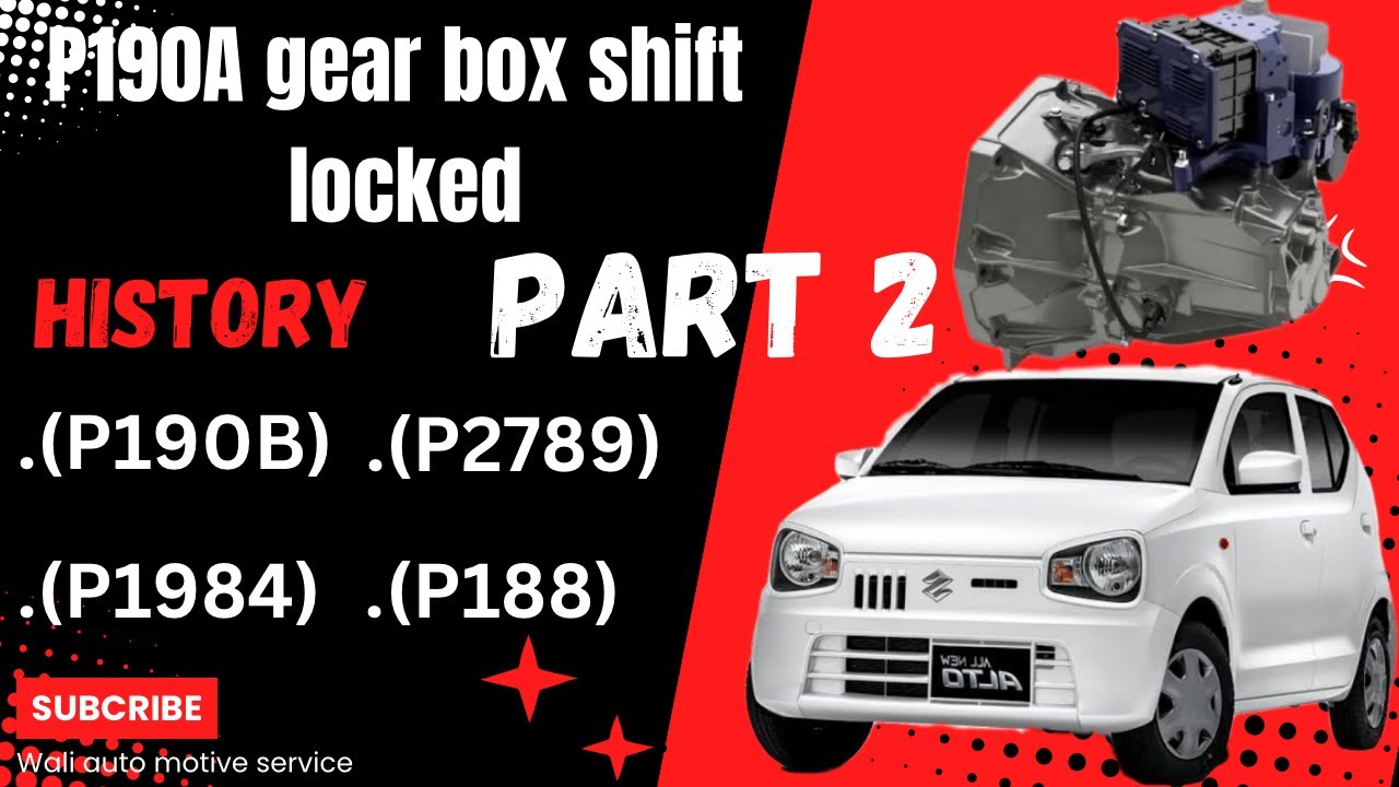 SUZUKI AGS Fault Code( P190A gear box shift locked ) clear.PART 2