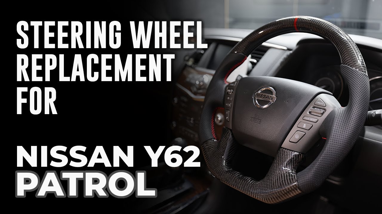 Nissan Y62 Patrol Steering Wheel Removal and PVS Classic Carbon Steering Wheel Install Video