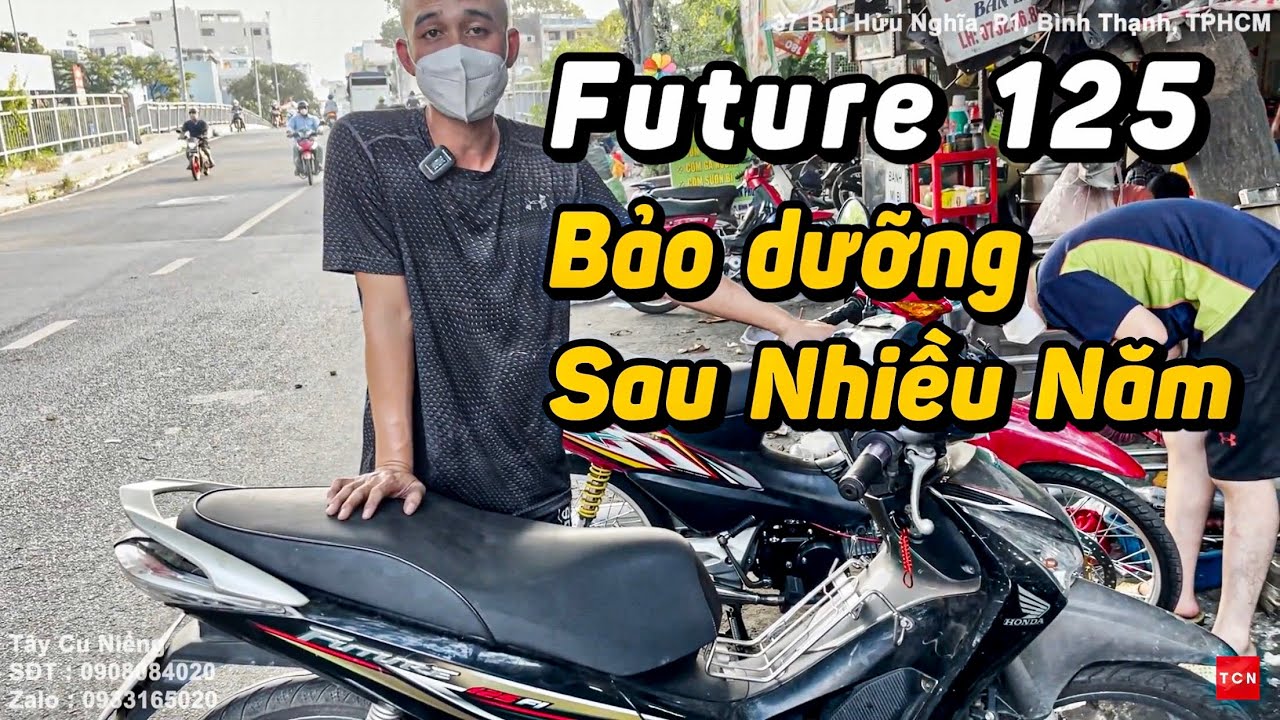 Honda Future 125 Cùng Bạn Nữ Bảo Dưỡng Máy và Dàn Chân Sau Nhiều Năm Sử Dụng, Cảm Ơn Em Rất Nhiều.