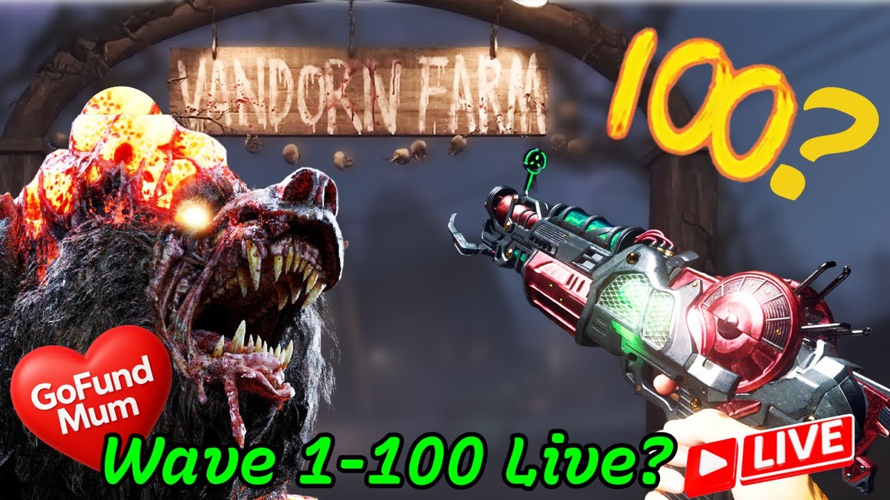 Wave 1-100 + Exfil LIVE!! BO7 Zombies Vandorn Farm