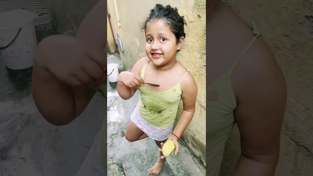 ###Anvi Dhanbad Meri daughter ka mango 🥭 hath mein Hai 🥭🥭♥️♥️♥️🙏🙏🙏#Anvi