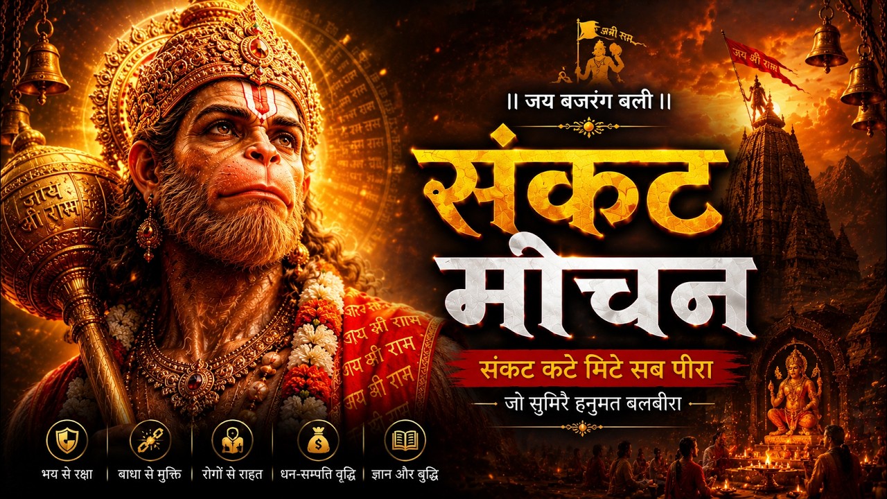 संकट दूर होंगे ⚡ तुरंत असर वाला संकट मोचन मंत्र सुनते ही चमत्कार | Sankat Mochan Mantra #hanuman