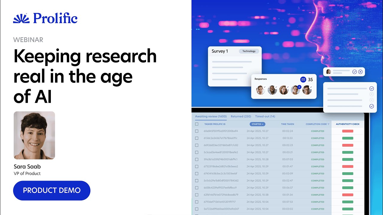 Keeping Research Real in the Age of AI: LLM Detection, Data Quality, and Fraud Prevention | Prolific