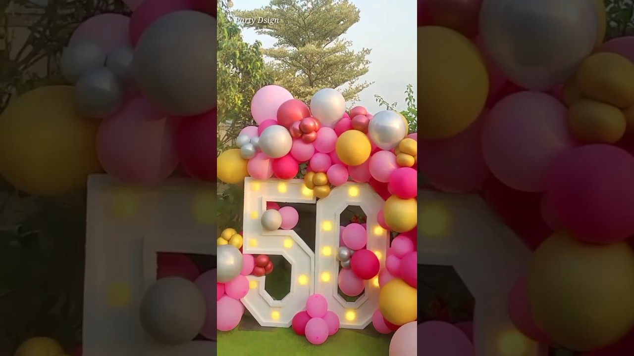 simple 50th anniversary decoration | anniversary decoration ideas at home 