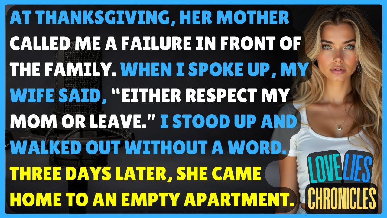 My Wife Gave Me an Ultimatum at Thanksgiving, and My Quiet Exit Led to an Empty Home Soon After