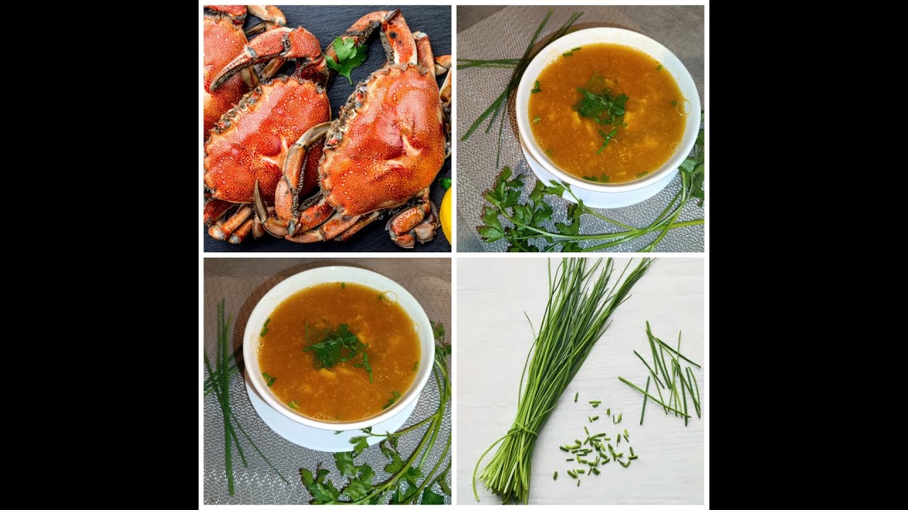 شربة بفواكه البحر لذيذة وشتوية soupe chinoise au crape et crevettes