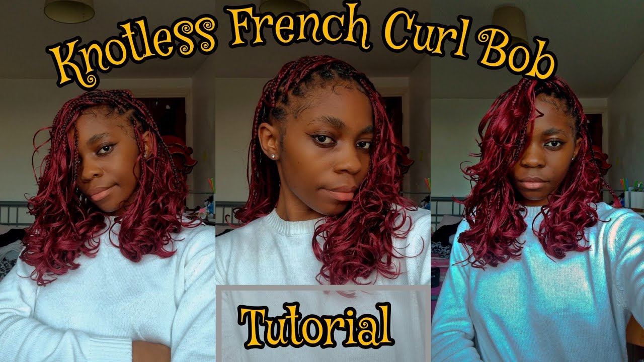 DIY French Curl Bob. HOW TO FRENCH Curl Bob Braids on Yourself (technique tutorial)