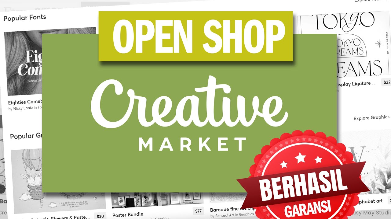 DIJAMIN BERHASIL!! Open Shop Creative Market 2022!!