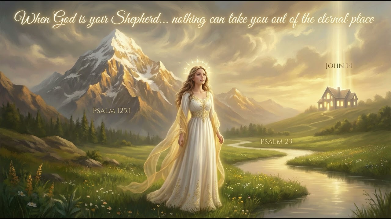 The Shepherd watches over you on earth, and the Son has a place for you in heaven.