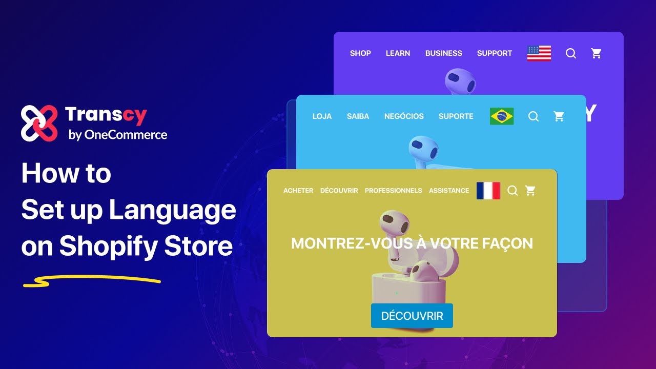Transcy: Create a Multinational Shopify Store in 2 minutes (Language Setup)