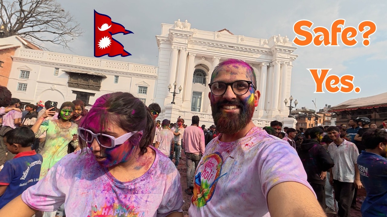 Our First Holi Experience together| Basantapur Durbar Square Holi 2026 | Kathmandu |  Nepal.