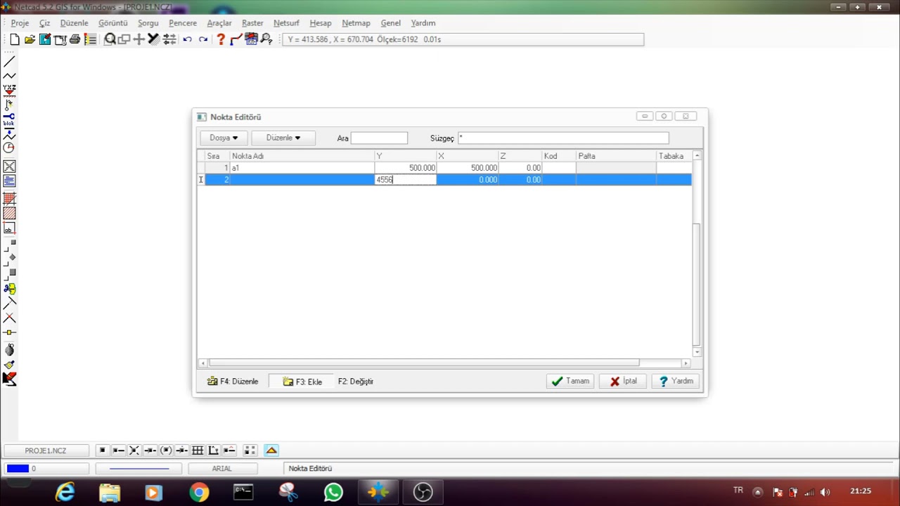 Sıfırdan Netcad 5.2 Eğitimi - #Ders 2 (Nokta Araçları - Nokta Editörü)