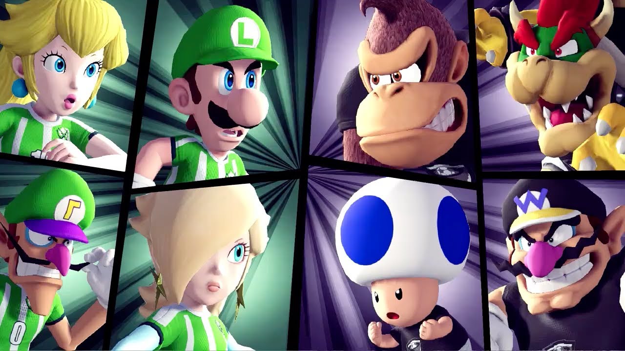 Mario Strikers: Battle League Team Toad vs Team Wario Gameplay HD