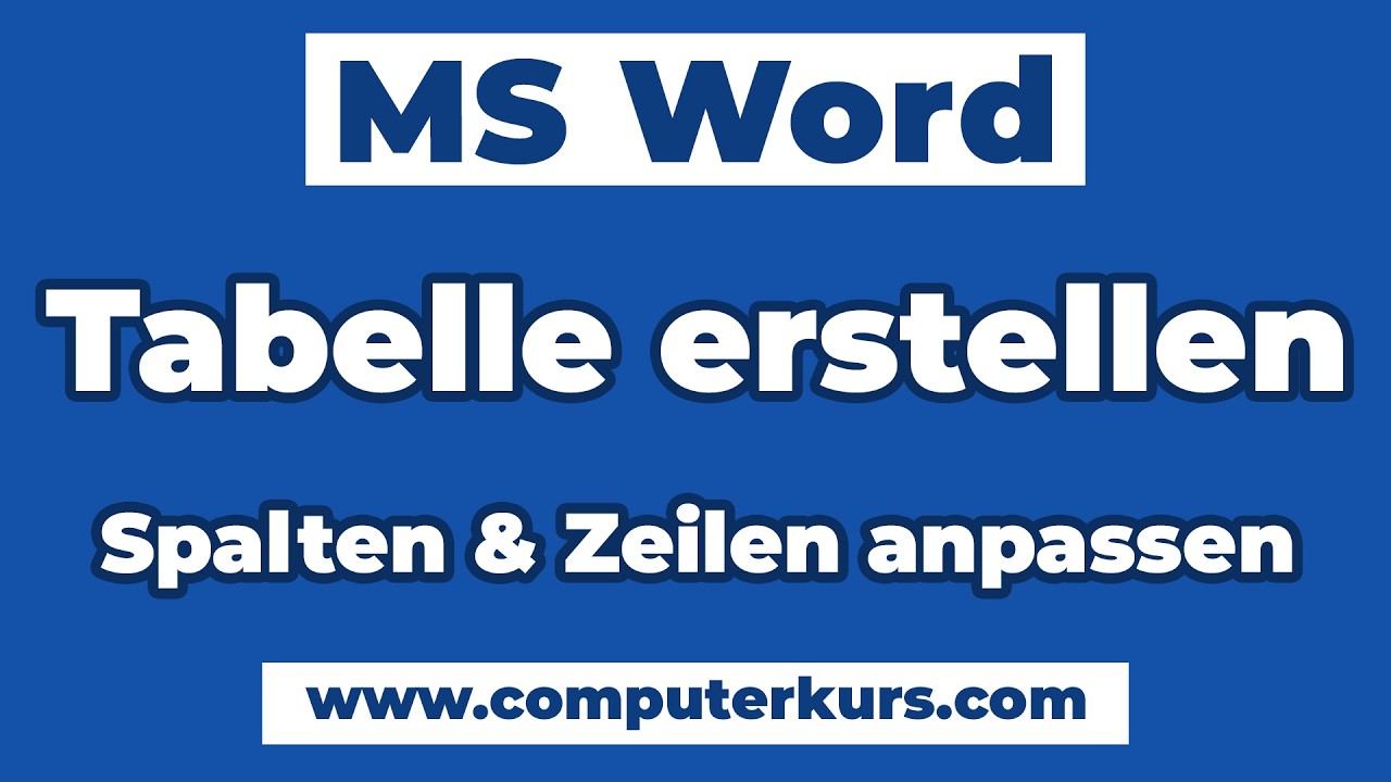 📊 Word Tabelle erstellen & bearbeiten – Zeilen & Spalten einfach einfügen!
