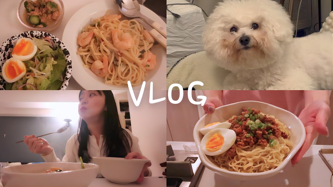 30代独身女の日常VLOG❄️｜たくさん料理してたくさん食べる🍽️🍚｜平凡な6days｜犬との暮らし,自炊記録,最近の購入品